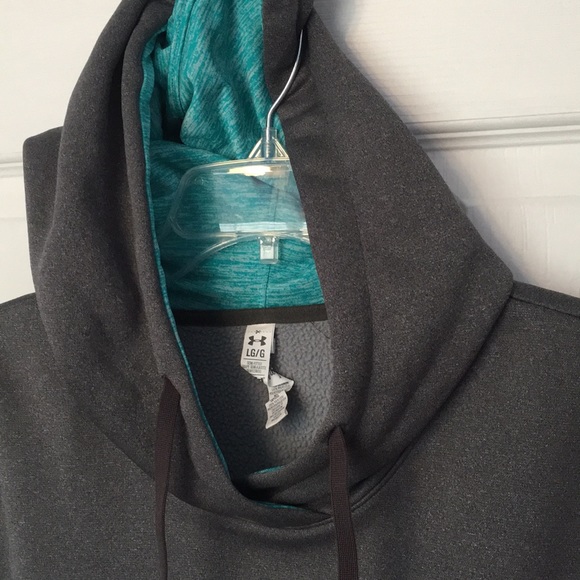 Under Armour Gray Hoodie with Neon Green Logo - Picture 5 of 7